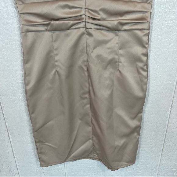 NEW Ruidiya Fashions Tan Short Sleeve Mini Dress Size 5 / 6 - Picture 6 of 9